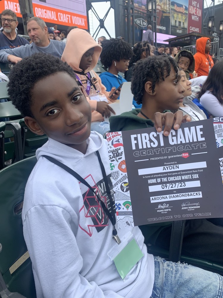 First Game Certificate presented by Guaranteed Rate