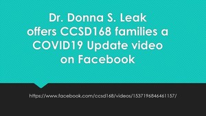 Dr. Donna S. Leak offers COVID 19 Update on FACEBOOOK