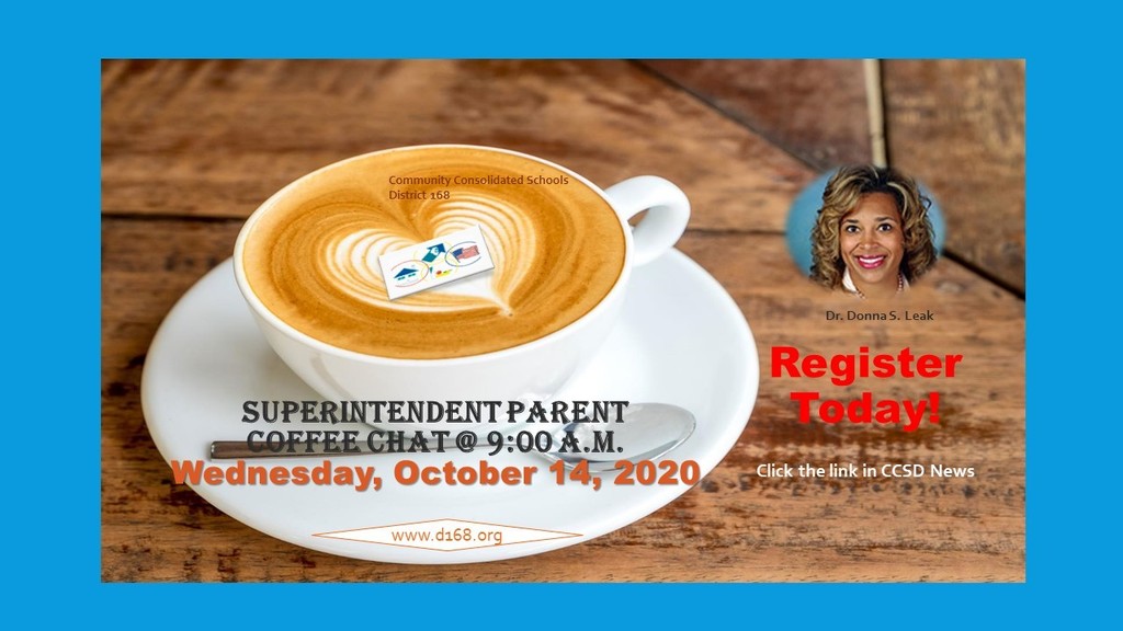 Superintendent's Parent Coffee Chat today at 9:00 a.m.  Click the link to join the conversation!