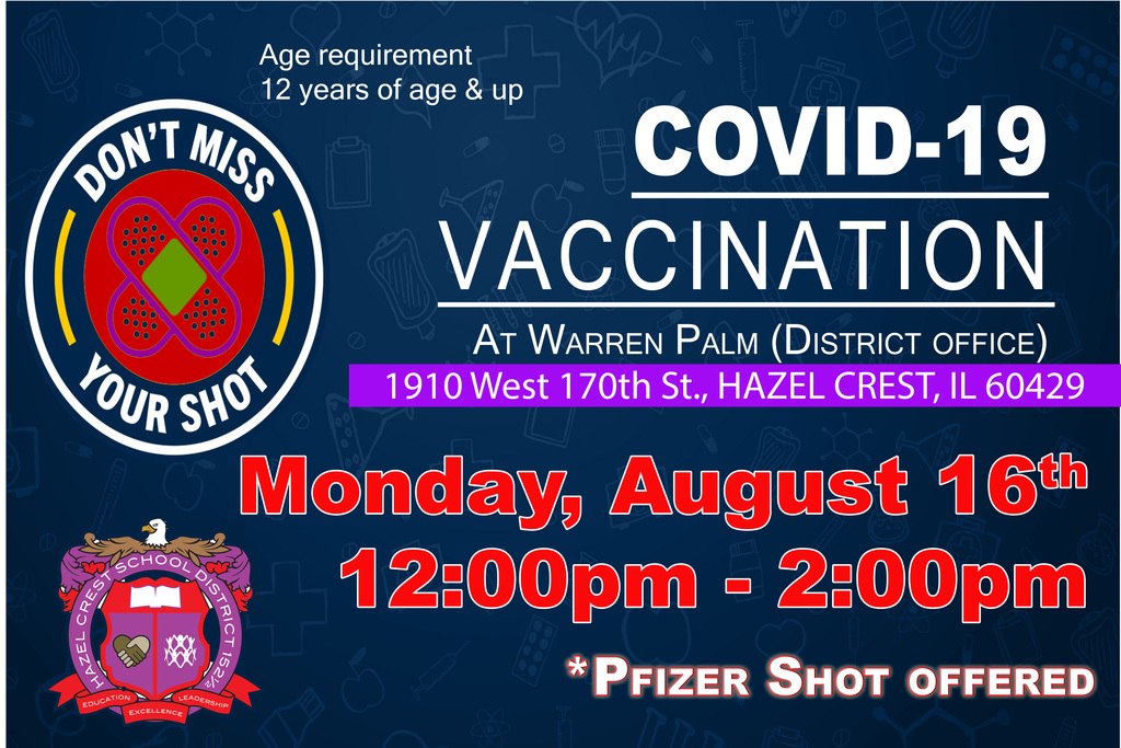 Covid-19 Vaccination for Children 12 years old and up!