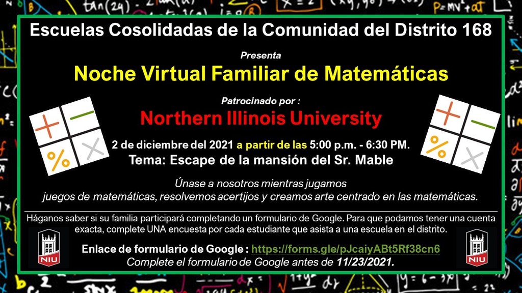 Virtual Family Math Night  