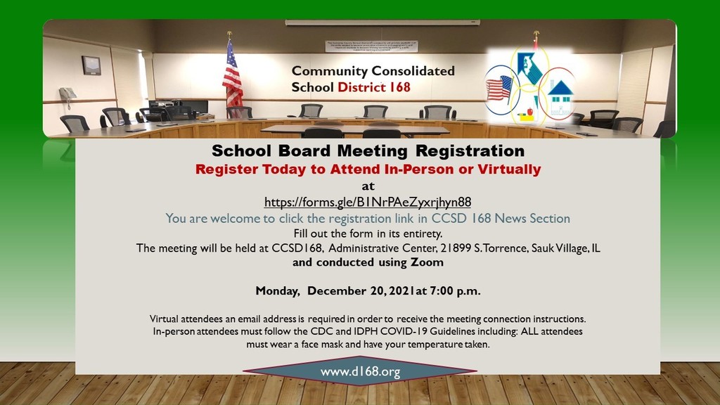 School Board Meeting - December 20, 2021