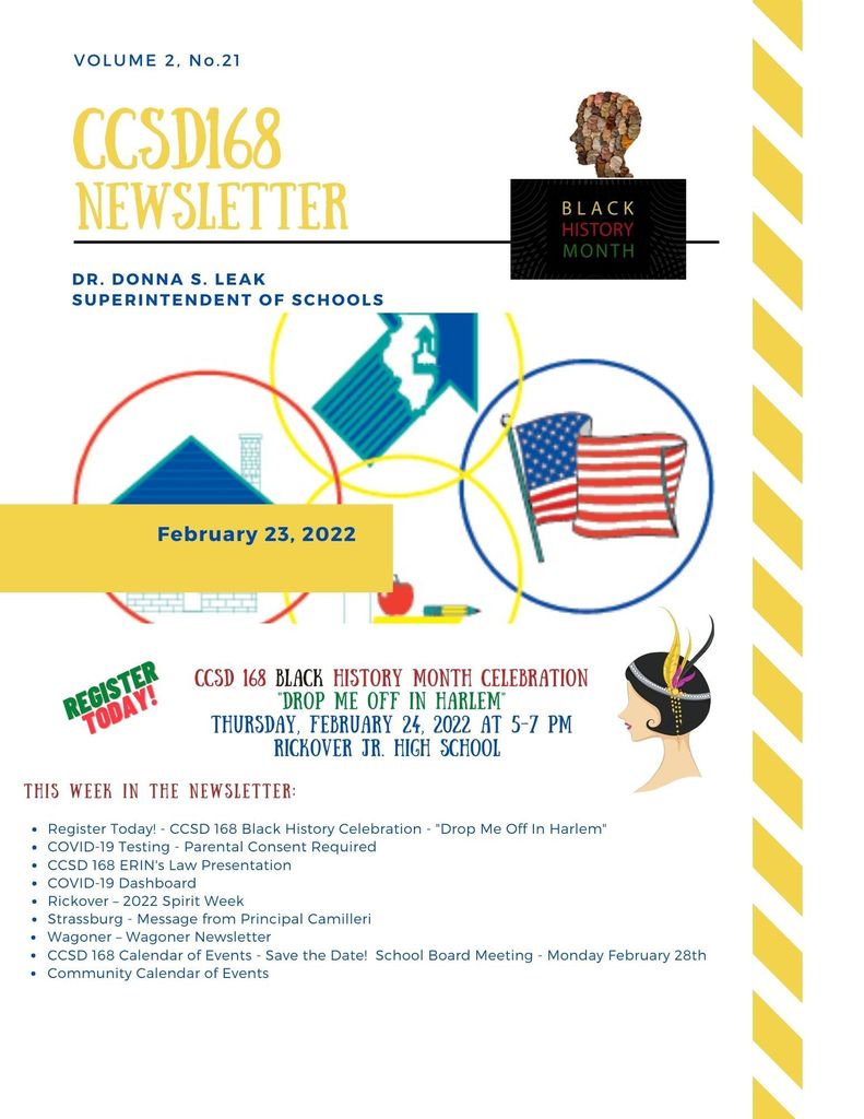 CCSD 168 Weekly Newsletter - February 23, 2022