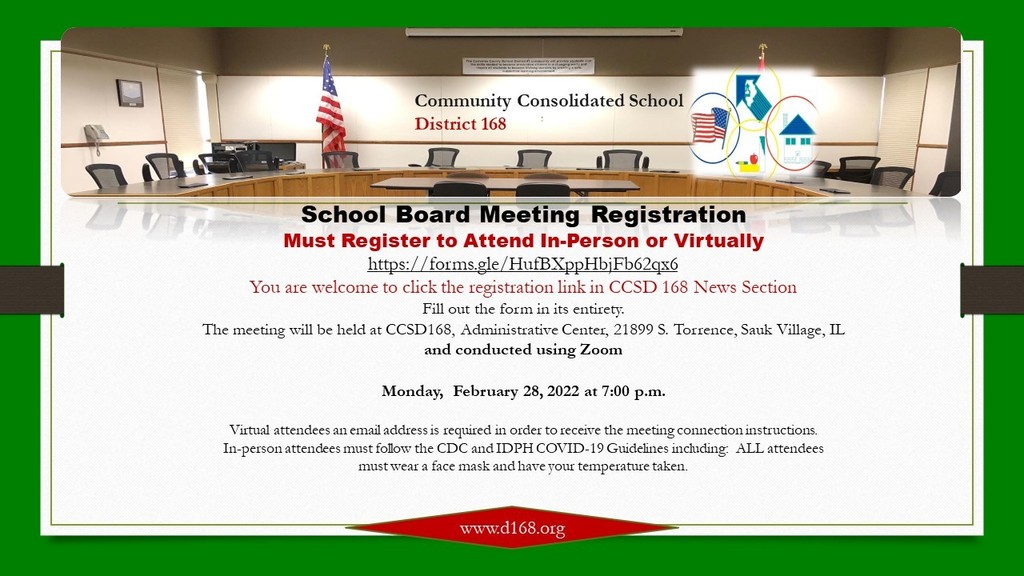 School Board Meeting - Monday, February 28, 2022
