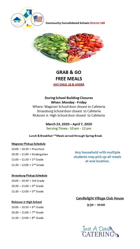 Grab and Go Meals Extend Mar 17-April 7, 20