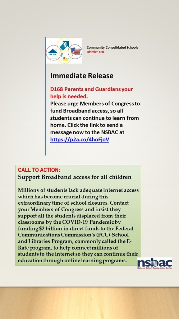 #d168excels - Support Broadband/Internet Access for All Students https://5il.co/f6yw 