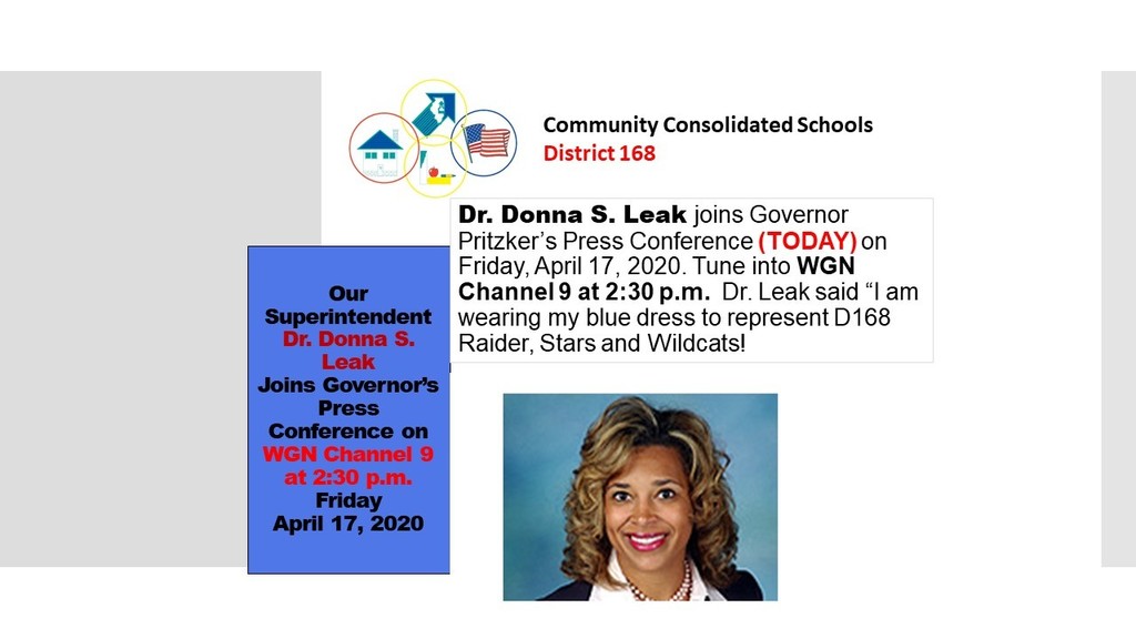 Today! Dr. Leak joins Gov Press Conference WGN 9 at 2:30